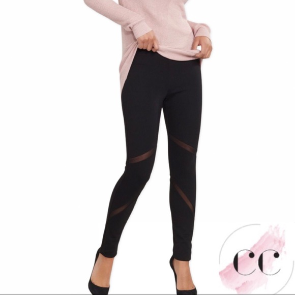 {2/$40} Dynamite Black Leggings with Mesh - Picture 3 of 7